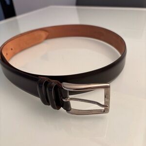 Tod's Men's Leather Dress Belt, Size 100 CM, Color Black